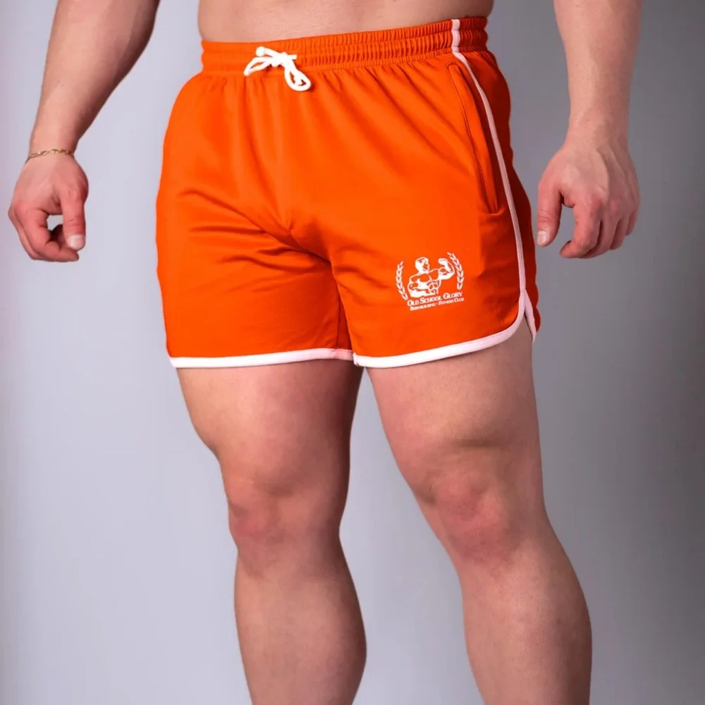 Old School Glory Bright Orange Athletic Shorts with White Trim - Picture 8 of 8
